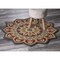 Homeroots 4 ft. Round Red Decorative Petaled Edge Area Rug 396160 - alternate 4